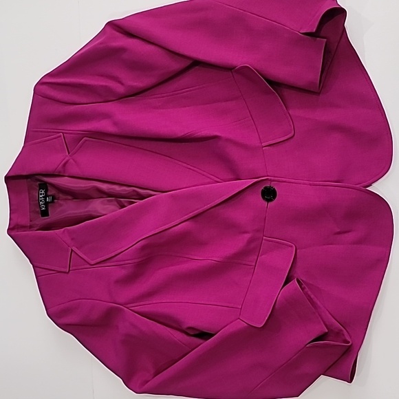 Kasper Single Button Blazer Jacket Fuschia 16W - Picture 4 of 13